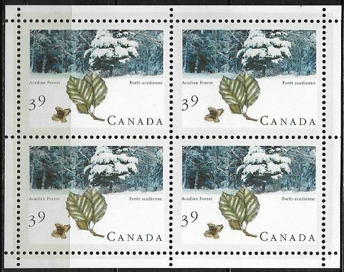 Canada Stamps - Miniature Pane of 4 - Majestic Forest: Acadian Forest #1283a MNH - Image 1 of 1