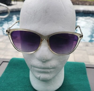 Gafas de sol Lucky Brand Cat 3 gris pismo degradado 59-15-140 marco bronce púrpura  Foto 1 de 4