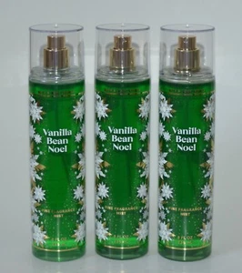 3 BATH & BODY WORKS VAINILLA FRIJOL NOEL FRAGANCIA FINA NIEBLA CUERPO SPRAY 8 OZ GRANDE - Imagen 1 de 7