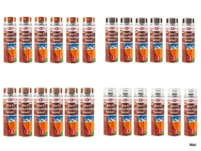 3x oder 6x Decopro Holzschutzlasur 2 in 1 versch. Sorten 500ml Lackspray Lasur - Bild 1 von 2