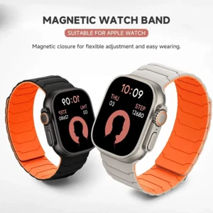 Magnetic Sport Band for Apple Watch Ultra 3 11 10 9 8 7 6 5 SE 38-49mm Silicone - Picture 1 of 31