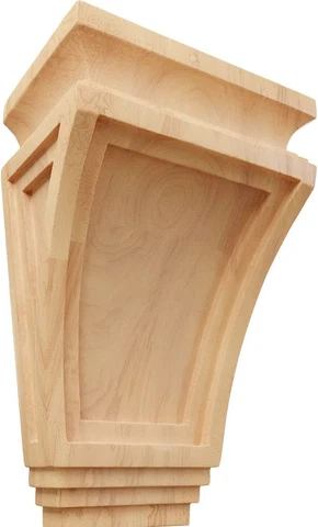 COR06X04X09ARRO Arts and Crafts Wood Corbels, 6"W X 4"D X 9"H, Red Oak Cover