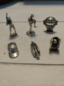 Monopoly Geocache USAOpoly MLB Baseball Game 6 Steel Pieces Tokens 2006. - Picture 1 of 2