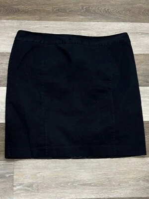 Falda lápiz Attention negra lisa para mujer talla 16 forrada pana fina elástica” Foto 1 de 4