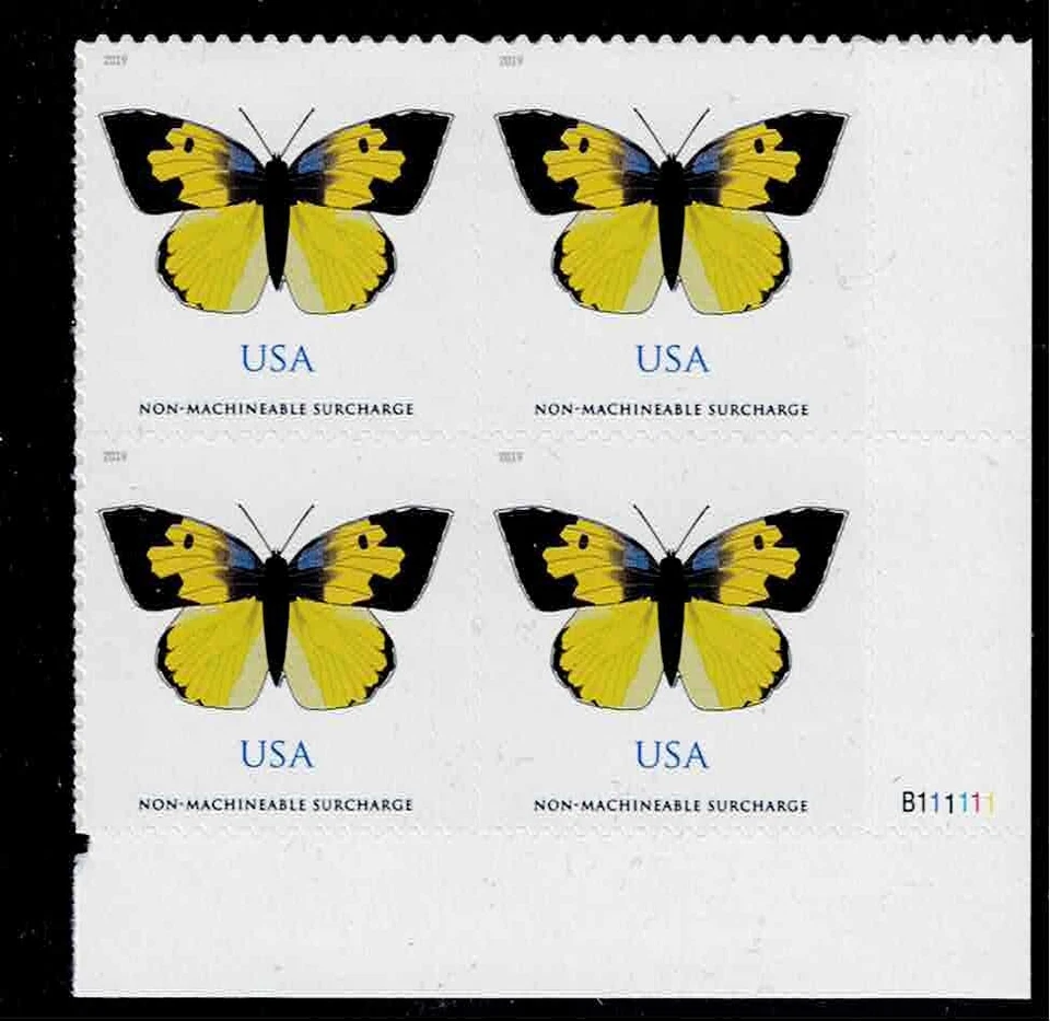 US Scott #5346, Plate Block #B11111 2019 Butterfly VF MNH Lower Right - Image 1 of 1