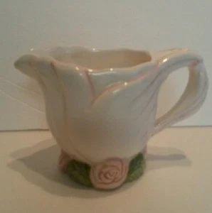 SILVESTRI Creamer / Mini Pitcher w pink roses. BEAUTIFUL! ! - Picture 1 of 7