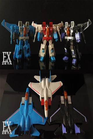 New ZETA EX-15 Starscream EX-16 Thundercracker EX-17 Skywarp G1 MP Action Figure Cover