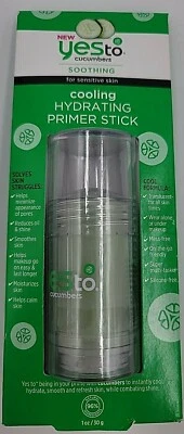 Yes to Cucumbers Soothing Cooling Hydrating Primer Stick Sensitive Skin 1oz  - Image 1 of 3
