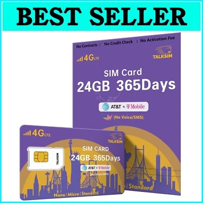Versátil tarjeta SIM 4G LTE compatible con dispositivos desbloqueados: activación de 12 meses Foto 1 de 4