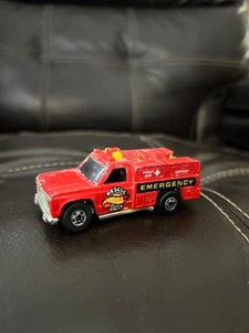 Hot Wheels Rettungsfahrzeug - Rettungseinheit 51 Feuerwehrauto 1974 Feuerwehr rot Vintage - Bild 1 von 4