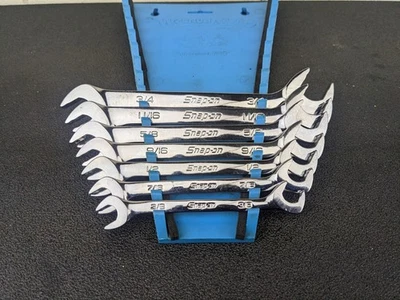 #bm426 Snap-On Tools SVS807A 7pc SAE 30/60 Four-Way Angle Open-End Wrench Set - Image 1 of 4