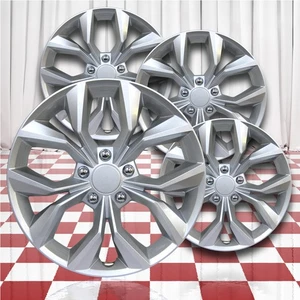 4pc Silver Metallic 17" 10 Spoke Wheel Covers 'CR-V' Style - Picture 1 of 2