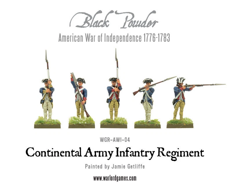 Black Powder CONTINENTAL Army Infantry Regiment WLG WGRAWI04