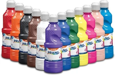 Paquete de 12 pinturas al temple Prang listas para usar, colores surtidos, 16 OZ cada una NUEVO Foto 1 de 4