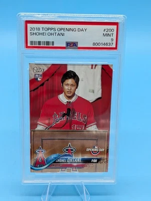 2018 TOPPS OPENING DAY #200 SHOHEI OHTANI ROOKIE RC PSA 9 - Image 1 of 2