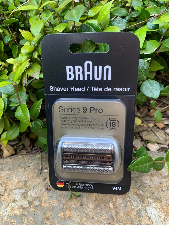 AUTHENTIC Braun Replacement Shaver Head 94M Silver-Compatible w Series 9 pro