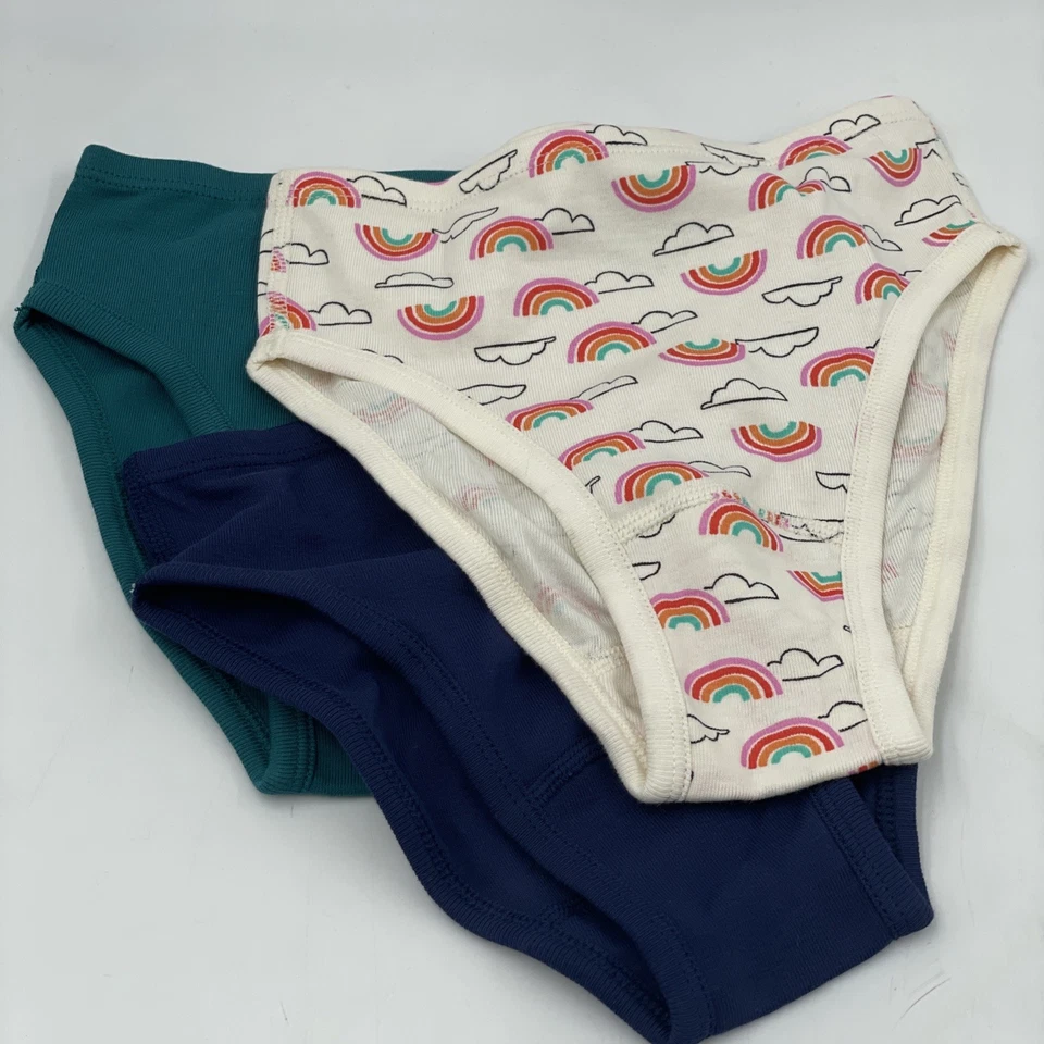 3 Nuevas Bragas Hanna Andersson Hipster Niña Ropa Interior Sólidas Arco Iris Talla M Foto 1 de 4
