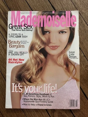 1995 FEBRUARY MADEMOISELLE MAGAZINE - KATE MOSS - FASHION ISSUE Foto 1 de 4