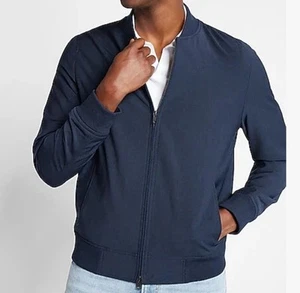 Express Classic Navy Wool-Blend Performance Stretch Suit Jacket XS MSRP $178 - Picture 1 of 8