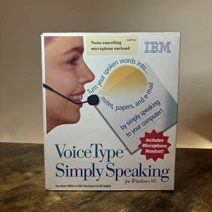 Logiciel IBM VoiceType Simply Speaking pour Windows 95 avec casque microphone - Photo 1/3