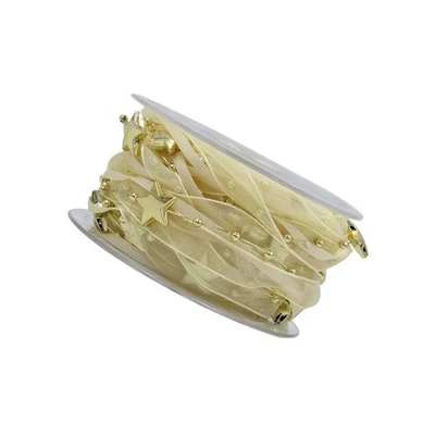  1 Rolle 5M Weihnachtsperle Band Kunststoff Pentagramm Perlen Garn Girlande Band - Bild 1 von 4