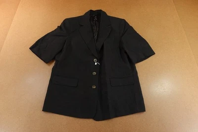 Traje Blazer Mango Mujer Mediano Negro Muesca Solapa Mezcla Lino Con Cinturón Nuevo con Etiquetas Foto 1 de 4