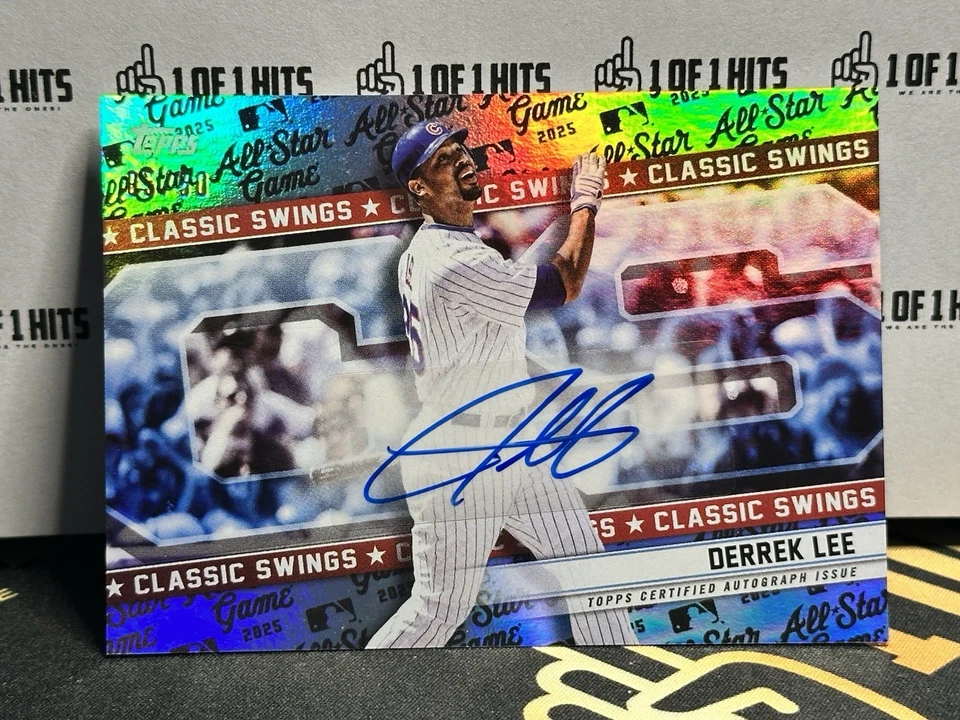 2025 Topps MLB All Star Game Derrek Lee Classic Swings Auto Holo SP Foto 1 de 2