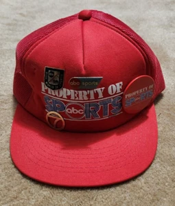 Vintage Property of ABC Sports Snapback trucker hat with 4 pin pins - Picture 1 of 4