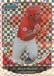 2013 (CARDINALS) Bowman Chrome Mini X-fractors #187 Chris Rivera/100