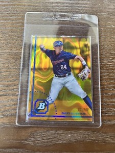 2022 Bowman Heritage Chrome Prospects Gold Wave Refractor /50 Danny De Andrade