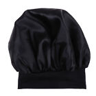 58Cm Solid Color Women Satin Bonnet Cap Night Sleep Hat Adjust Shower Ca%Ps Ro