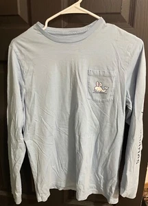 vineyard vines happy easter youth long sleeve Xl shirt light blue  - Picture 1 of 4