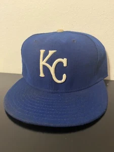 Genuine Authentic MLB KC Logo Kansas City Royals New Era Fitted Hat Cap 59Fifty - Picture 1 of 4