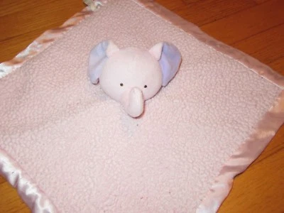 Difícil de encontrar/raro Manta de seguridad para niños línea rosa sherpa/elefante satinado/orejas moradas/amor Foto 1 de 4