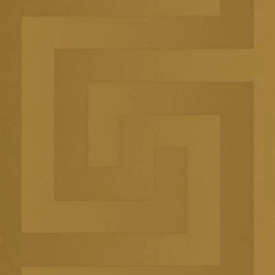 Solea Gold Satin Greek Key Geometric Wallpaper - Image 1 of 4