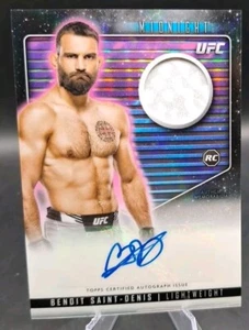 2024 TOPPS UFC BENOIT SAINT-DENIS MIDNIGHT ROOKIE AUTO RELIC CARD #RCA-BSD RC  - Picture 1 of 3