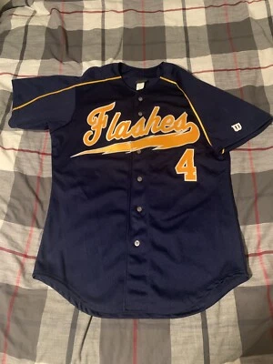 Camiseta de beisebol Wilson Kent State Golden Flashes tamanho 40 azul marinho - Imagem 1 de 4