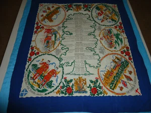 foulard vintage 100% pura seta REGNO UNITO TUDOR YORK STUART WINDSOR LANCASTER - Foto 1 di 12