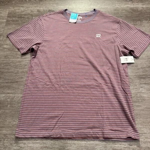 Billabong Shirt Mens Medium Tour Crew Neck Striped Skate Surf Casual Skater - Picture 1 of 10