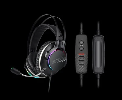  7.1 Virtual Surround Sound Gaming Headset with RGB Lights ZIDLI ZH23 for PS4/PC - Image 1 of 4