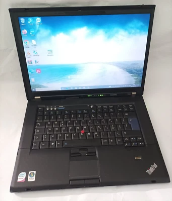 Lenovo T500 Notebook PC Core Duo P8400 4gb DDR3 256gb SSD DP DVD Windows 10 - Immagine 1 di 4