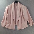 Maurices Bluse Jacke Damen 2 rosa strukturiert offenes Büro professionelle Taschen