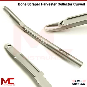 Oral Surgery Dental Implant Grafting Bone Scraper Hand Held Collector Curved  - Picture 1 of 4