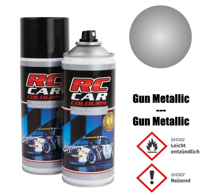 RC CAR COLOURS LEXANFARBE 150ml SPRÜHDOSE - FARBE AUSWÄHLEN : RCC149 - GUN METAL - Bild 1 von 1