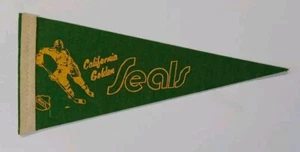 Mini banderín vintage WHA CALIFORNIA GOLDEN SEALS 8,5"  - Imagen 1 de 3
