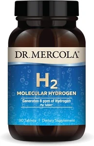 Dr Mercola H2 Molecular Hydrogen 90 Tablets, Supports Brain Health and Cognitive - Picture 1 of 2
