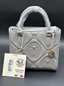 NEW Valentino Orlandi V-2012 Light Grey Quilted Handbag - Picture 1 of 11