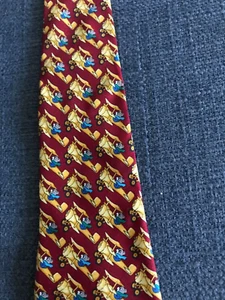 Boys Tie Bears Flying Bi-Planes made in the UK 44” long LN - Picture 1 of 2