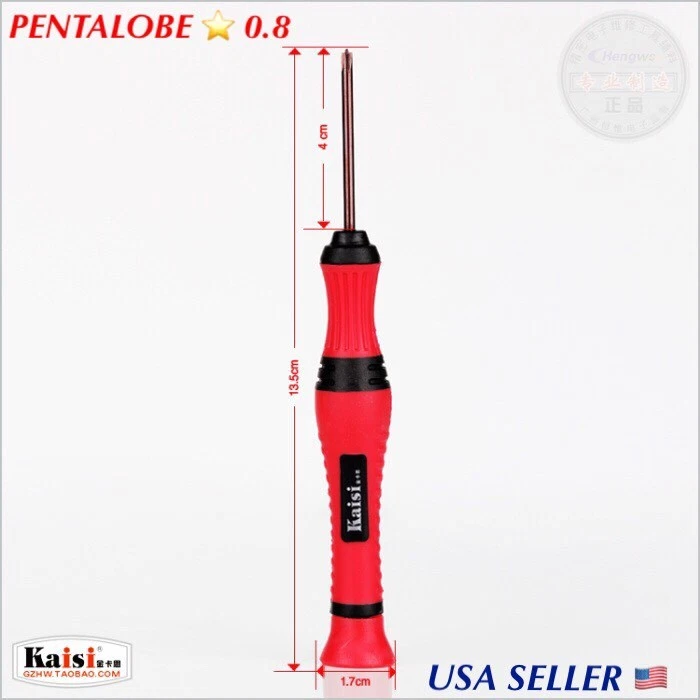 PL1 P2 Destornillador Pentalobe Para iPhone 7 8 XS 6 5 7 11 12 Tornillo Inferior Estrella 0.8 Foto 1 de 1