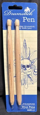Bolígrafos para bateristas - Bolígrafo azul chupar producto del Reino Unido ¡gran regalo para bateristas! Nuevo Foto 1 de 4
